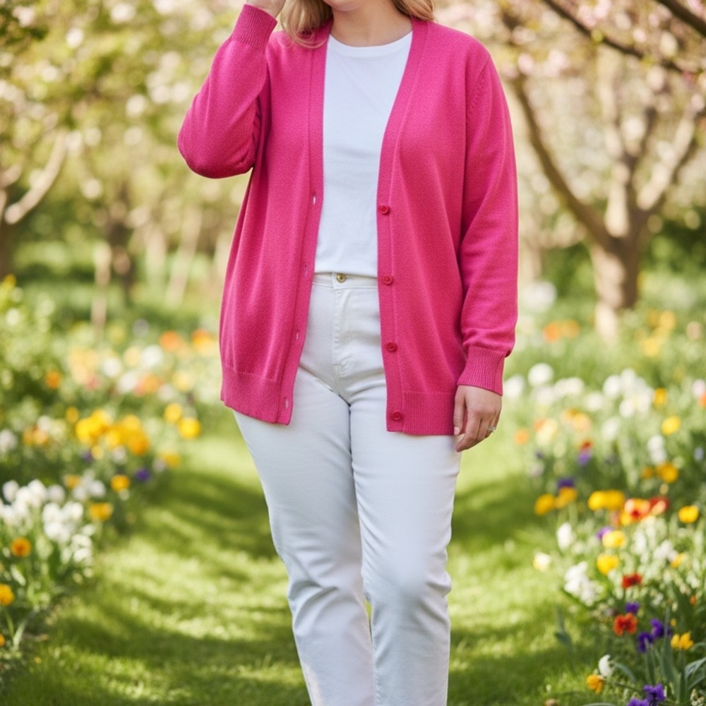Torrid Pink Button-Front Cardigan Sweater | Super Soft | Size 2 (2X) - Picture 3 of 4
